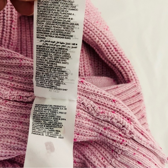 OLD NAVY Shaker-Stitch Cardigan Rose Speckled Size XL(12) Fits Women Small - Picture 6 of 8